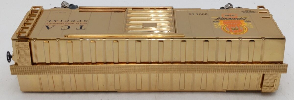MTH 20-93190 O Gauge TCA 50th Anniversary 18k Gold Box Car EX/Box