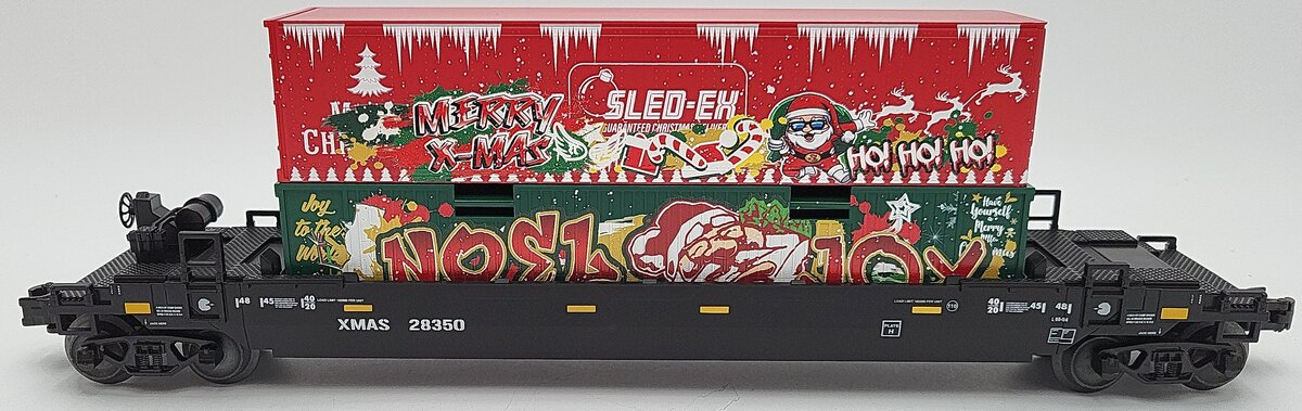 Lionel 2328350 O Christmas Graffiti Maxi-Stack with Container Load LN/Box