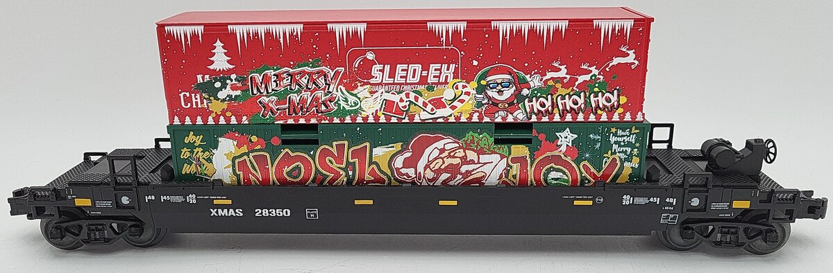 Lionel 2328350 O Christmas Graffiti Maxi-Stack with Container Load LN/Box
