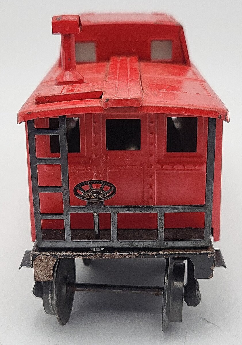 Lionel 2457 (Var. IV) Vintage O Pennsylvania Red Tinplate Caboose #477618 VG