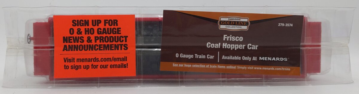Menards 0 Gauge Frisco Coal Hopper Car #8132 MT/Box