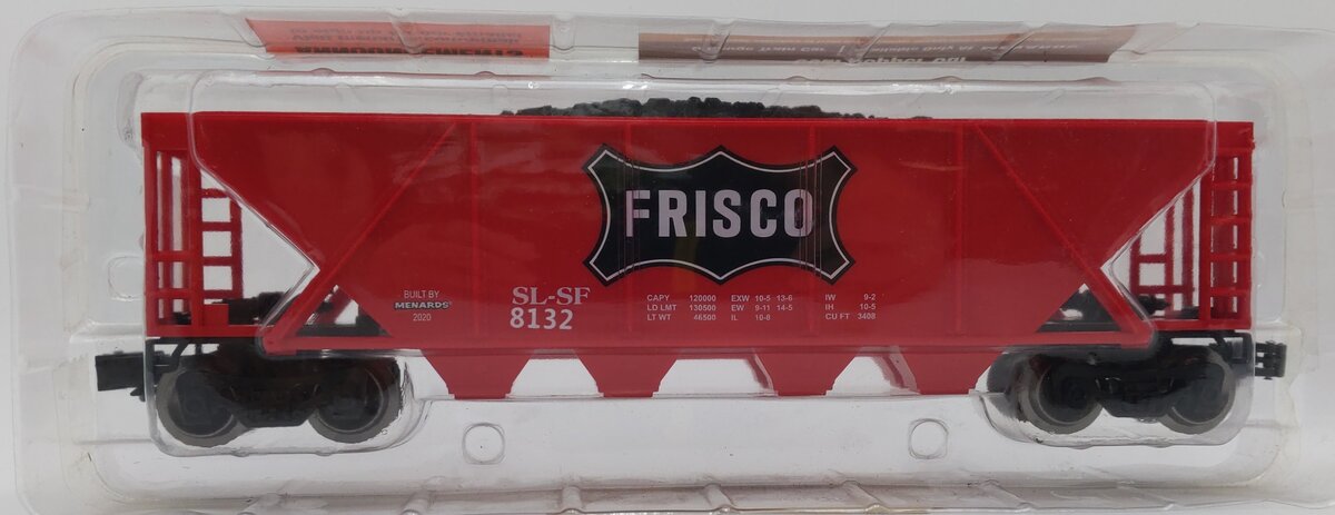 Menards 0 Gauge Frisco Coal Hopper Car #8132 MT/Box