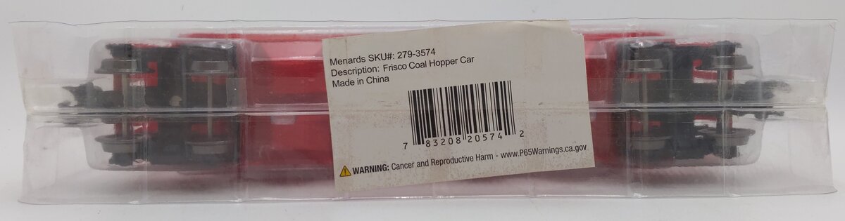 Menards 0 Gauge Frisco Coal Hopper Car #8132 MT/Box