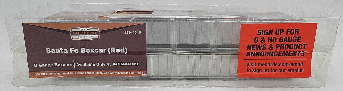 Menards 279-4540 O Gauge Santa Fe Box Car NIB