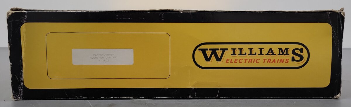 Williams 2802 O Gauge PRR Smooth Side Aluminum 5-Car Passenger Set EX/Box