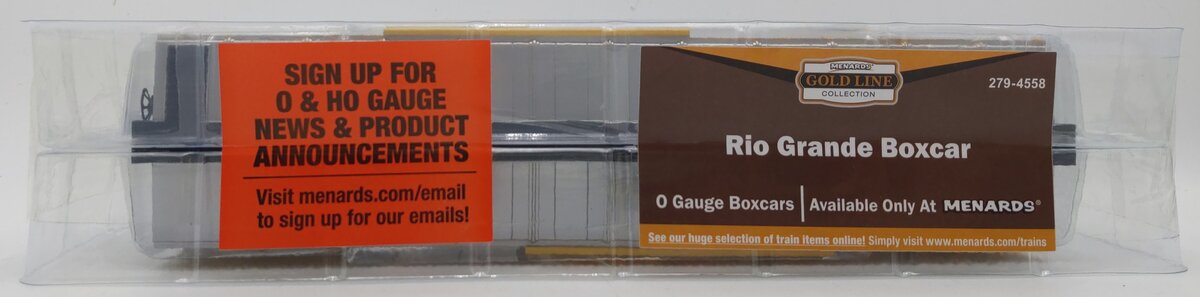 Menards 279-4558 O Gauge Rio Grande Boxcar #3321 MT/Box