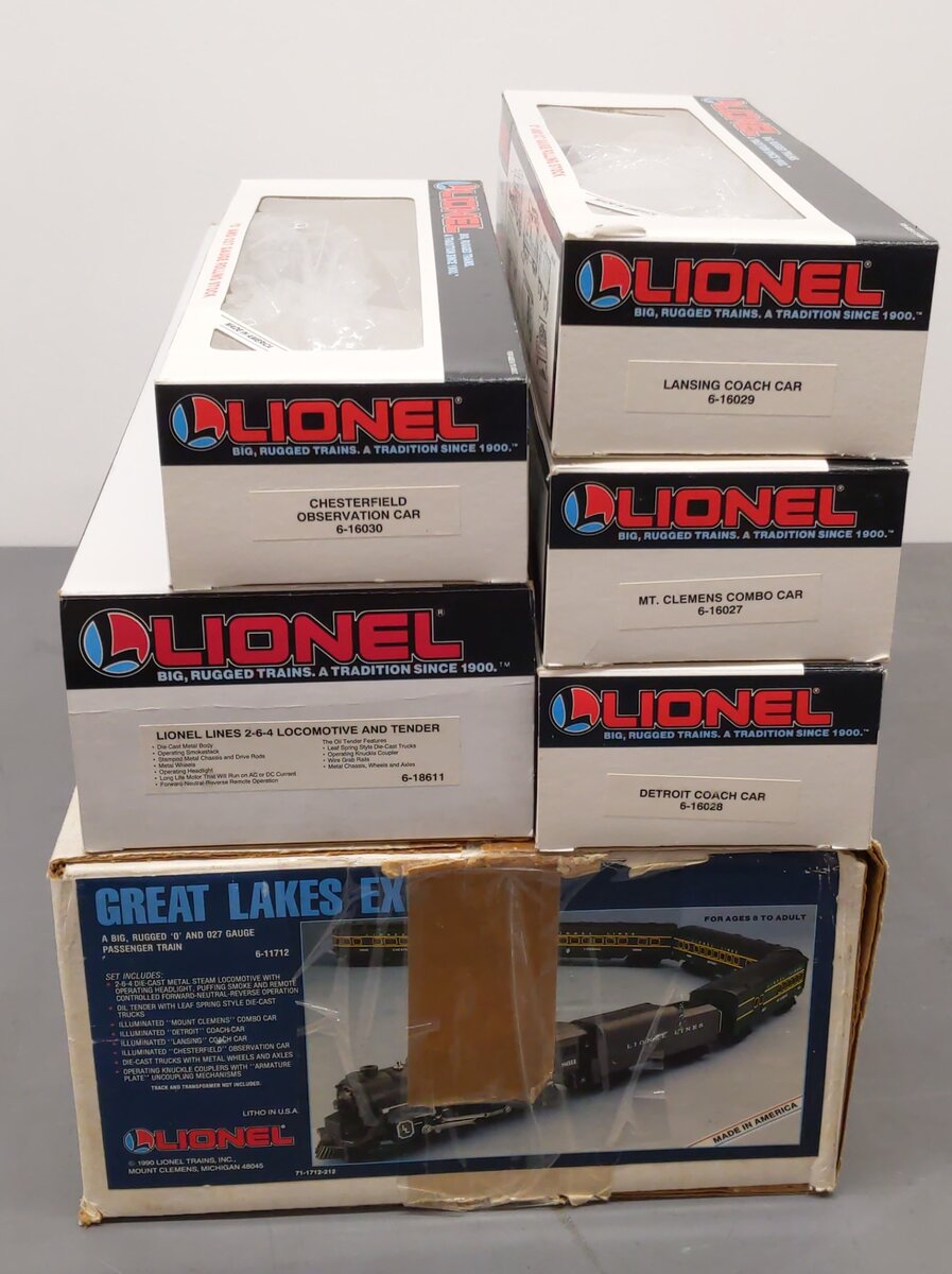 Lionel 6-11712 O Gauge Great Lakes Express Steam Train Set EX/Box