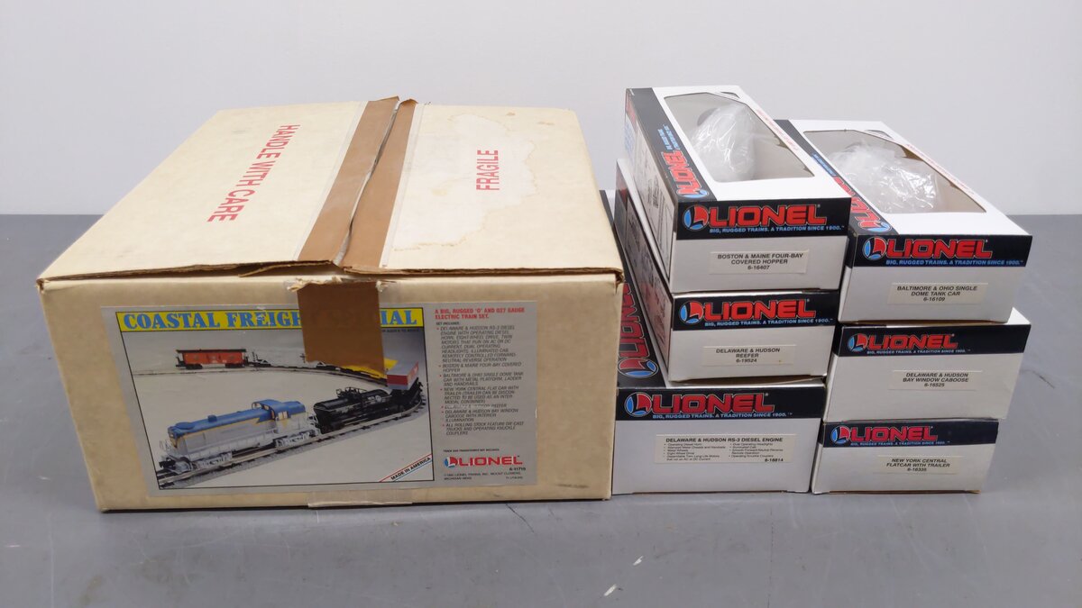 Lionel 6-11719 O Gauge Delaware and Hudson Coastal Diesel Freight Train Set EX/Box