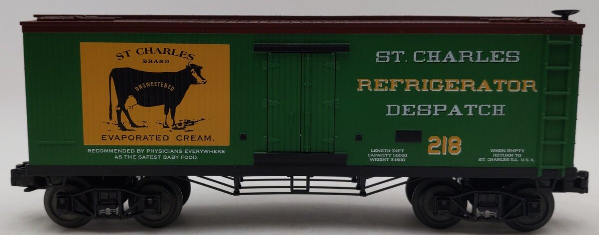 MTH 30-78113 O Gauge St. Charles Refrigerator Despatch 19th Century Reefer #218 LN/Box