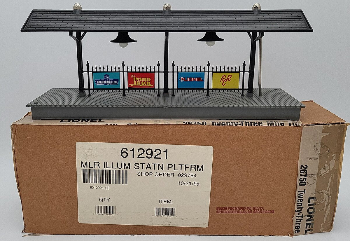 Lionel 6-12921 O Illuminated Station Platform LN