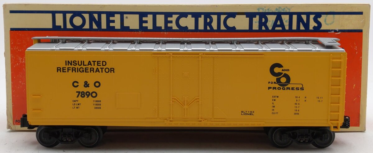 Lionel 6-17303 O Gauge Chesapeake and Ohio Reefer Car #7890 LN/Box