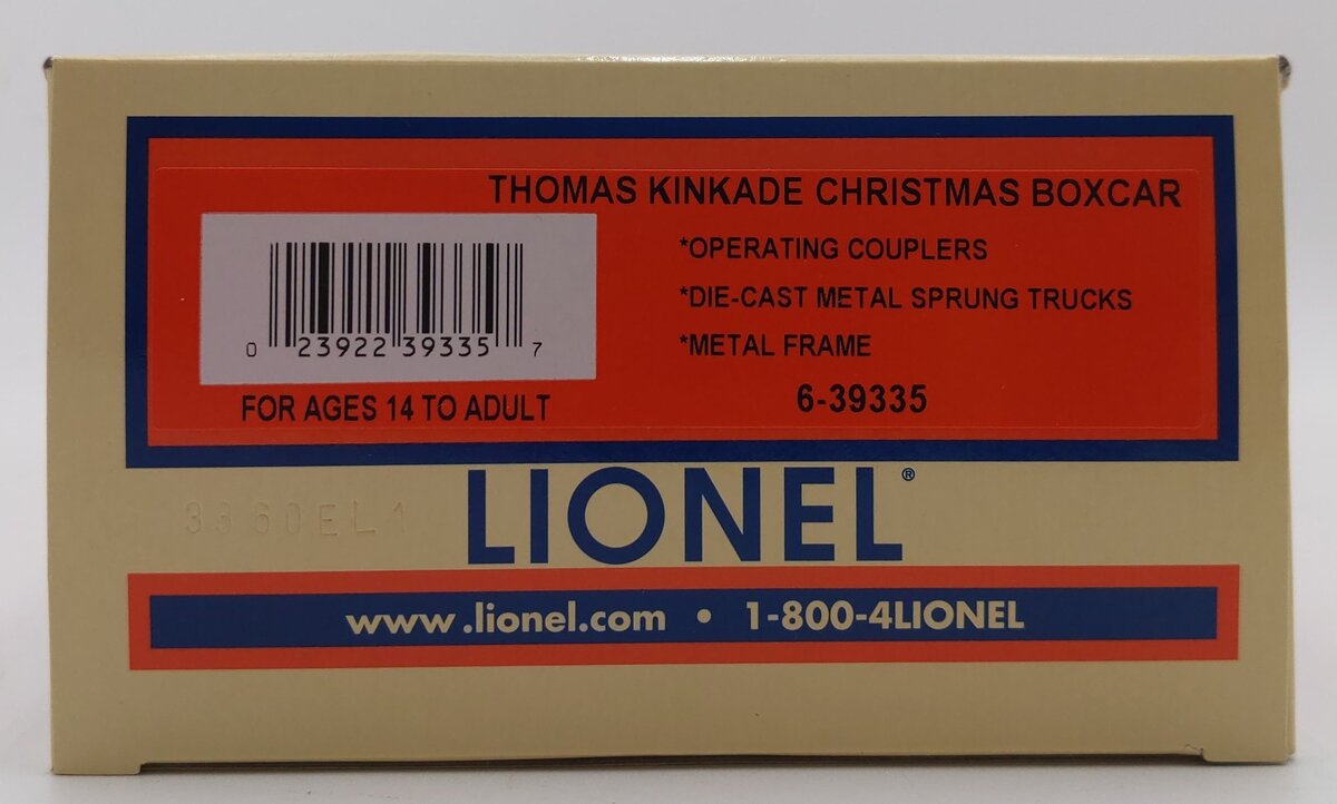 Lionel 6-39335 O Gauge Thomas Kinkade Christmas Boxcar MT/Box
