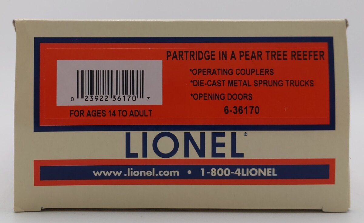 Lionel 6-36170 Partridge in a Pear Tree Reefer NIB