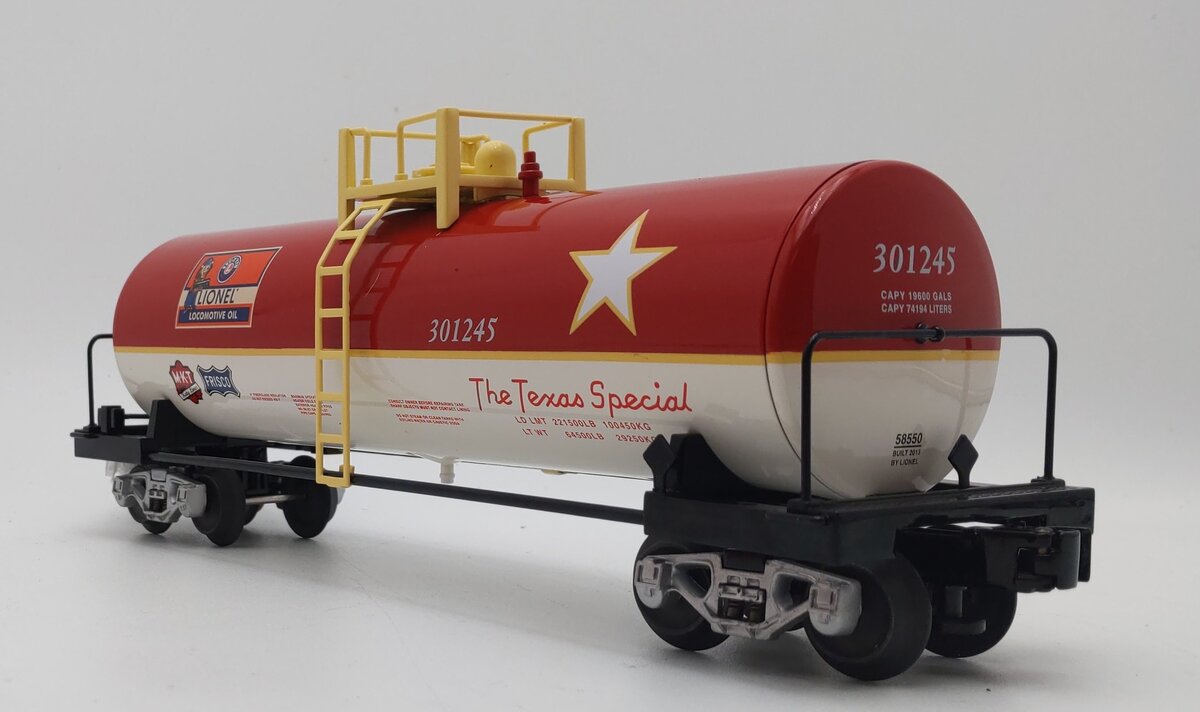 Lionel 6-58550 O Gauge MLR Texas Special Unibody Tank Car #301245 NIB