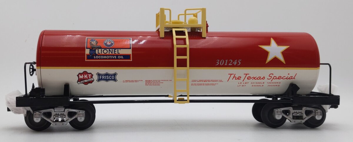 Lionel 6-58550 O Gauge MLR Texas Special Unibody Tank Car #301245 NIB