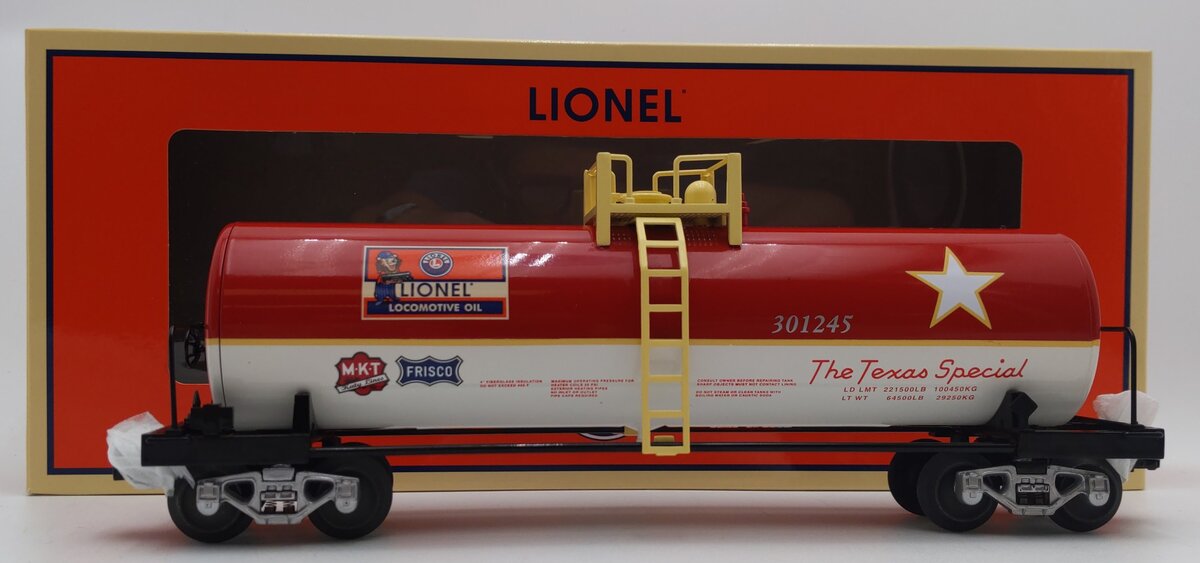 Lionel 6-58550 O Gauge MLR Texas Special Unibody Tank Car #301245 NIB