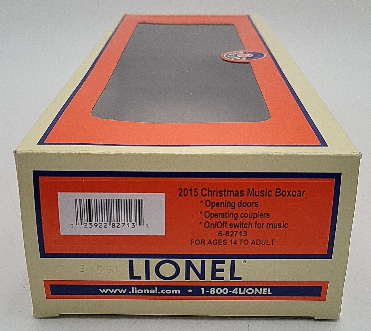 Lionel 6-82713 O Gauge 2015 Christmas Steel Boxcar with Christmas Music LN/Box