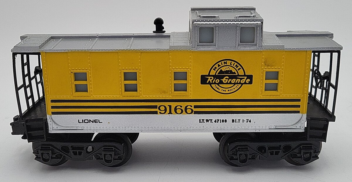 Lionel 6-9166 O Gauge Rio Grande Lighted Caboose EX/Box