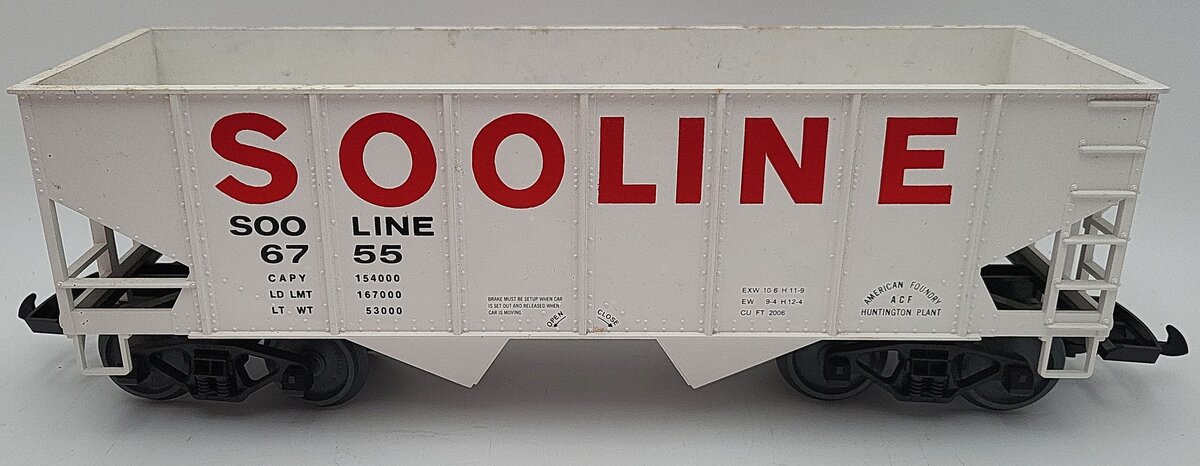 MDC G4202 G Scale SOO Line 2-Bay Hopper Car #6755 VG/Box