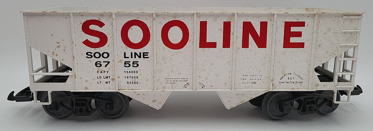 MDC G4202 G Scale SOO Line 2-Bay Hopper Car #6755 VG/Box