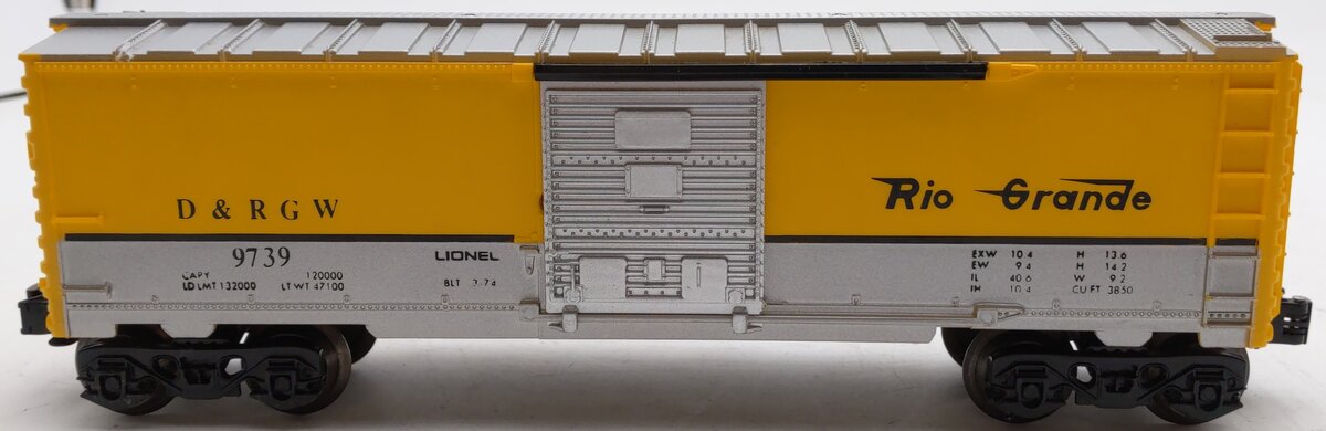 Lionel 6-9739 O Gauge Denver and Rio Grande Western Boxcar EX/Box