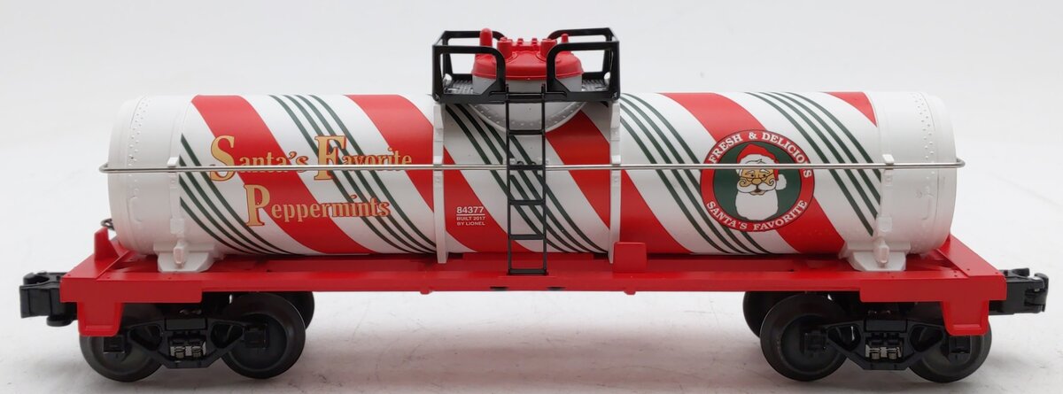 Lionel 6-84377 O Gauge Christmas Peppermint Tank Car LN/Box