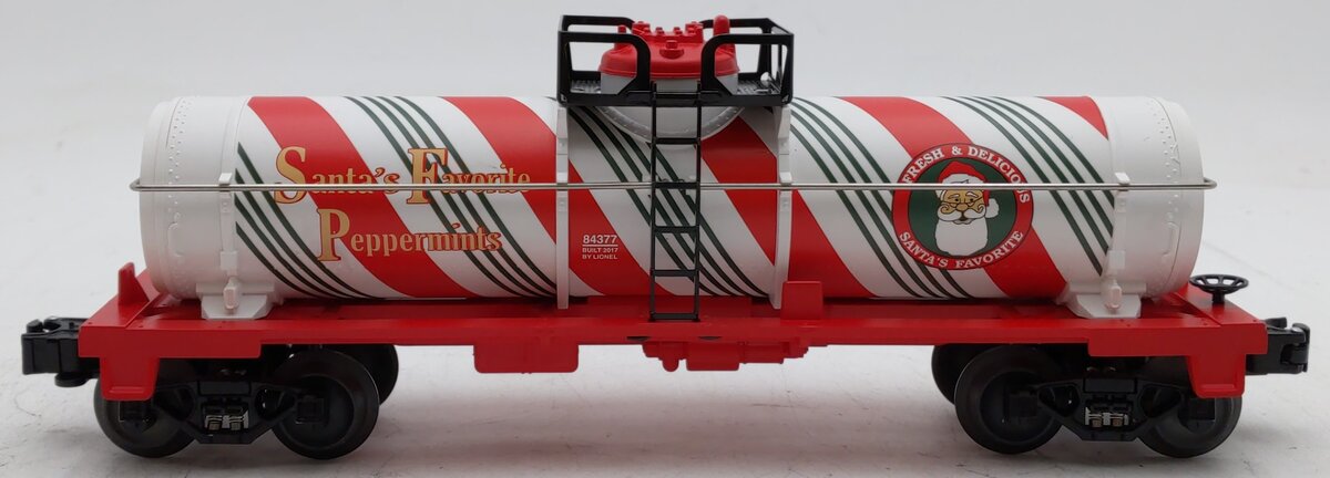 Lionel 6-84377 O Gauge Christmas Peppermint Tank Car LN/Box