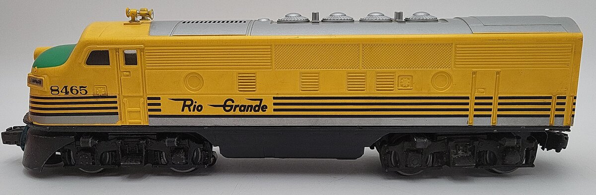 Lionel 6-8465 O Gauge Rio Grande F3A Dummy Diesel Locomotive VG/Box