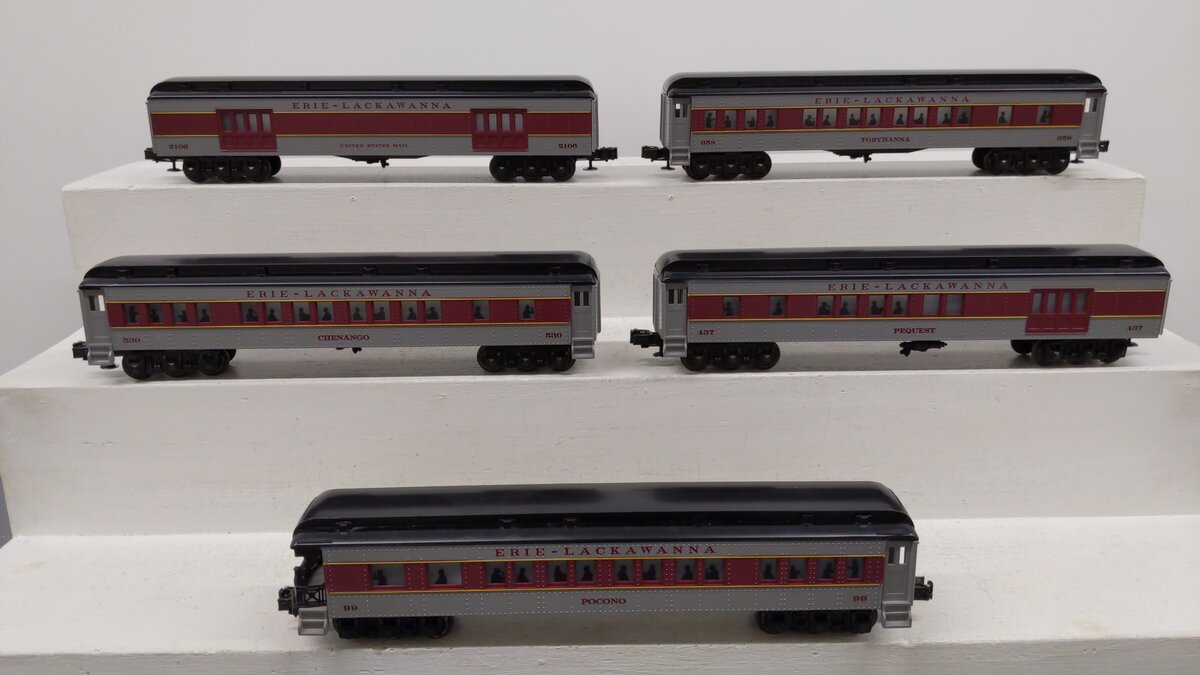 Williams 2510 Erie Lackawanna 5-Car Madison Passenger Set EX