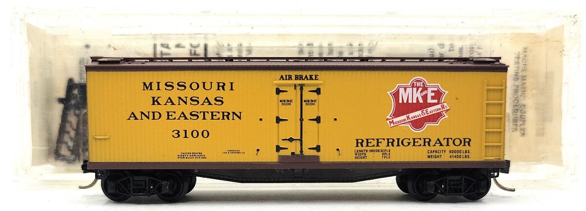Micro-Trains 04900360 N Scale Missouri Kansas & Eastern 40' Wood Reefer #3100 LN/Box