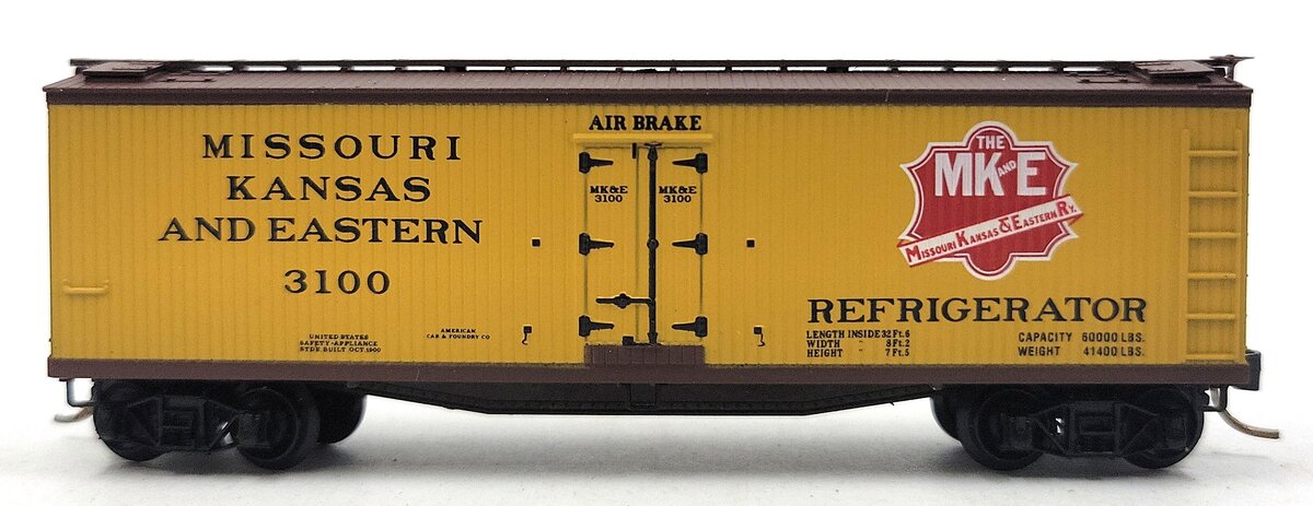 Micro-Trains 04900360 N Scale Missouri Kansas & Eastern 40' Wood Reefer #3100 LN/Box