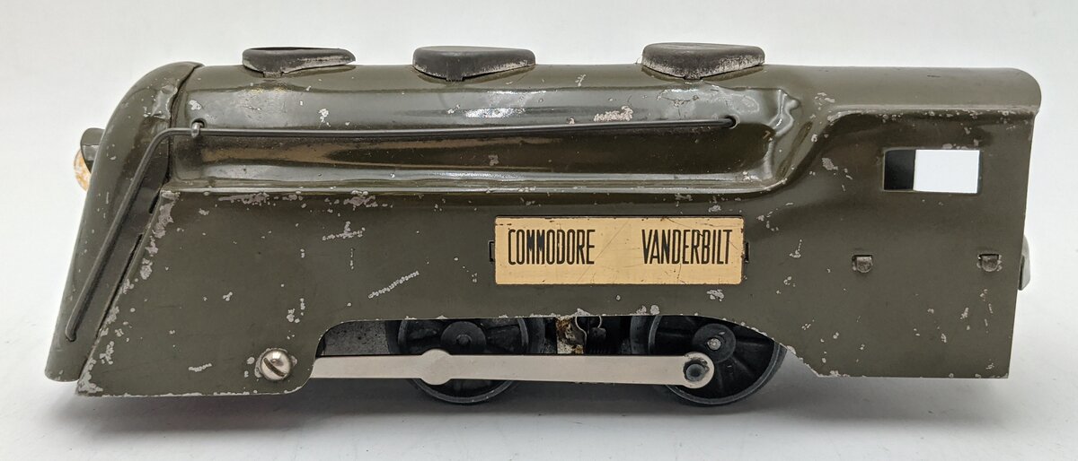 Marx 597 Vintage O 0-4-0 Olive Drab Commodore Vanderbilt Steam Locomotive VG