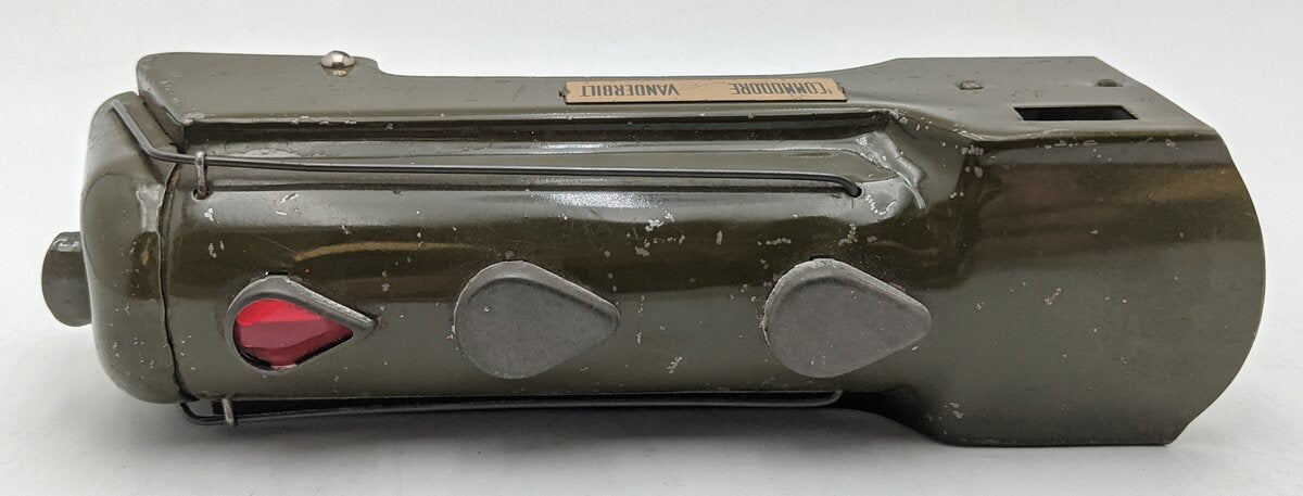 Marx 597 Vintage O 0-4-0 Olive Drab Commodore Vanderbilt Steam Locomotive VG