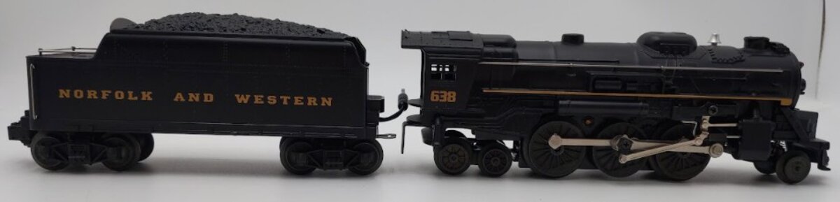 Lionel 6-18638 O Gauge Norfolk & Western 2-6-4 Steam Loco & Tender #638 EX/Box