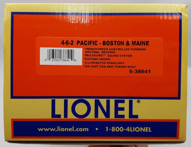 Lionel 6-38641 O Gauge B&M 4-6-2 Pacific Steam Locomotive & Tender #3713