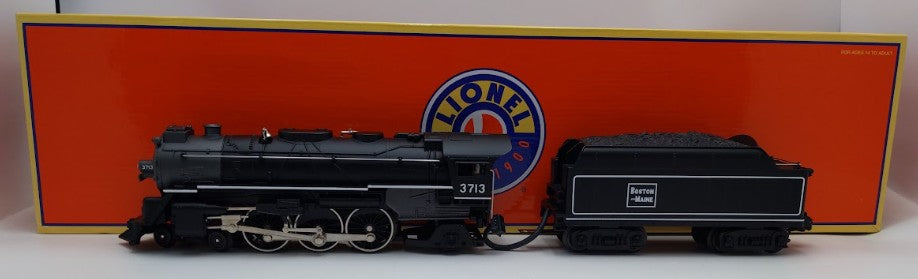 Lionel 6-38641 O Gauge B&M 4-6-2 Pacific Steam Locomotive & Tender #3713