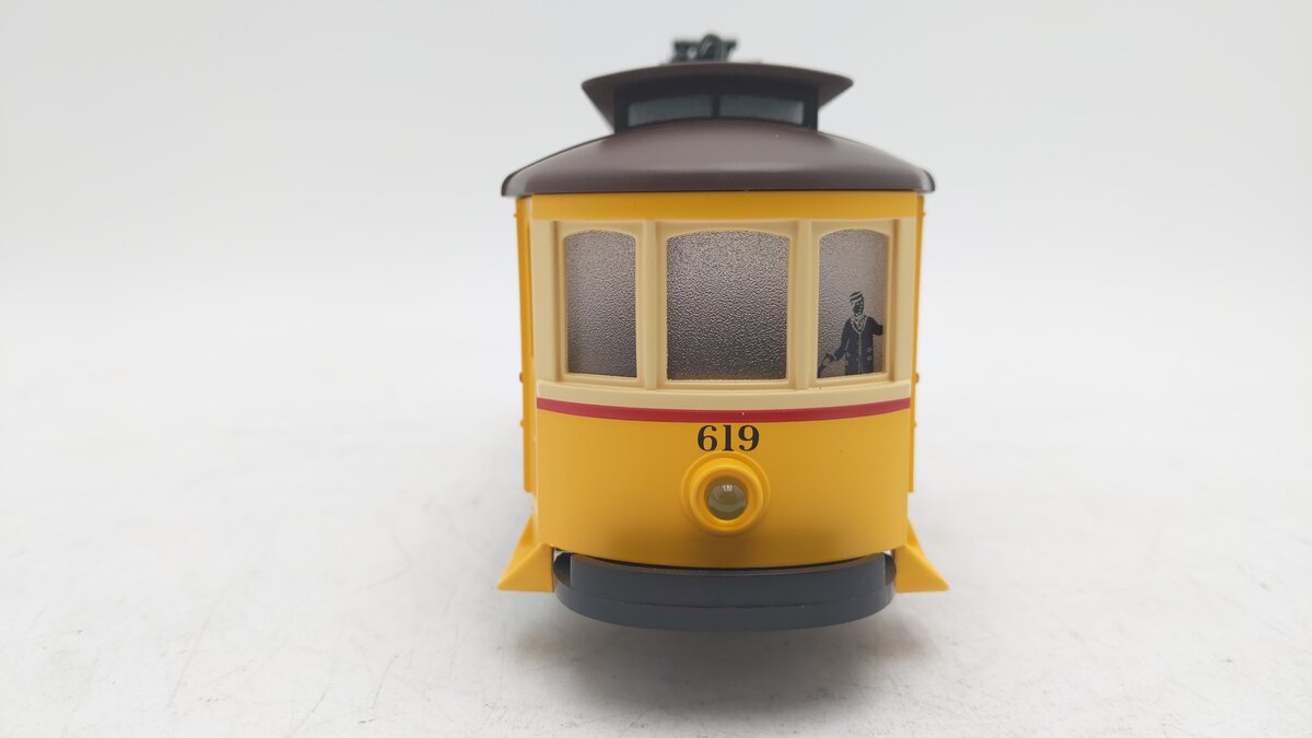 MTH 30-5141 Market Street Trolley Bump-n-Go Trolley Electric Locomotive #619 EX/Box