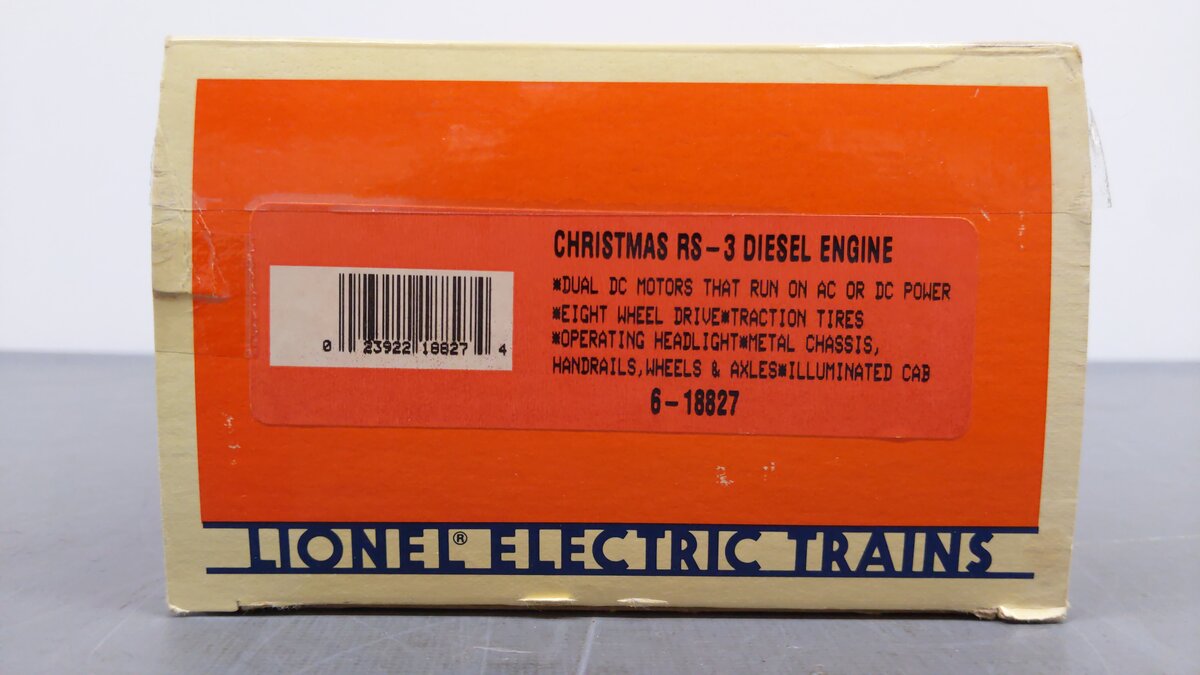 Lionel 6-18827 O Gauge Happy Holidays 1993 RS-3 Diesel Locomotive #8827 EX/Box