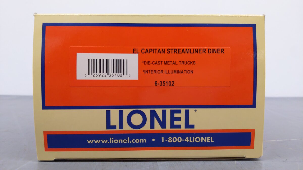 Lionel 6-35102 O Gauge Santa Fe Streamliner Diner Car #5109 EX/Box