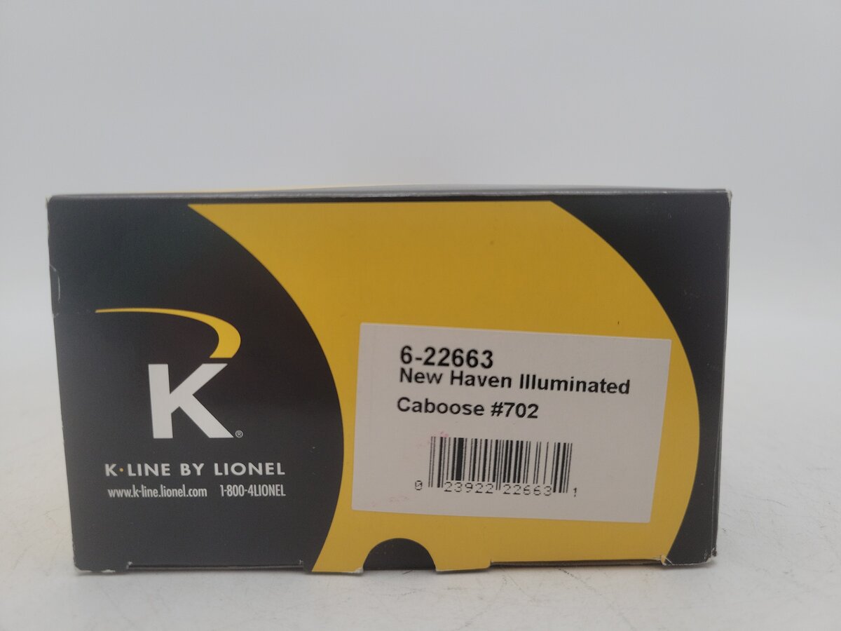 K-Line 6-22663 O New Haven Illuminated Caboose #702 VG/Box
