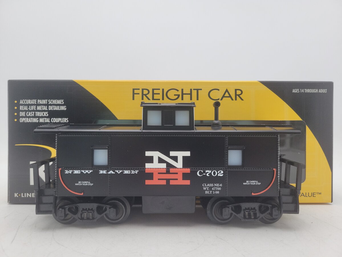 K-Line 6-22663 O New Haven Illuminated Caboose #702 VG/Box