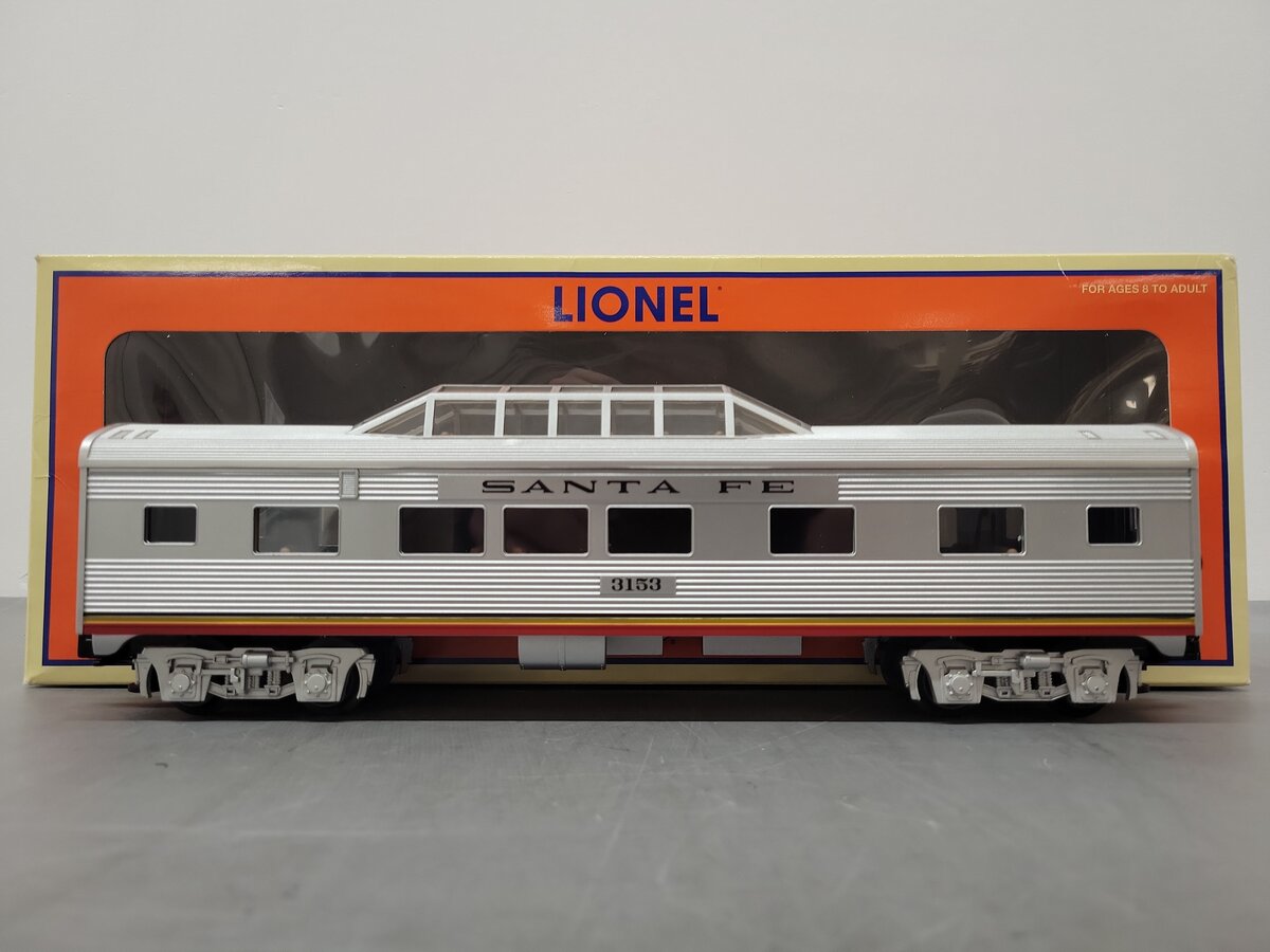 Lionel 6-35129 O Gauge Santa Fe El Capitan Vista Dome Car #3153 EX/Box