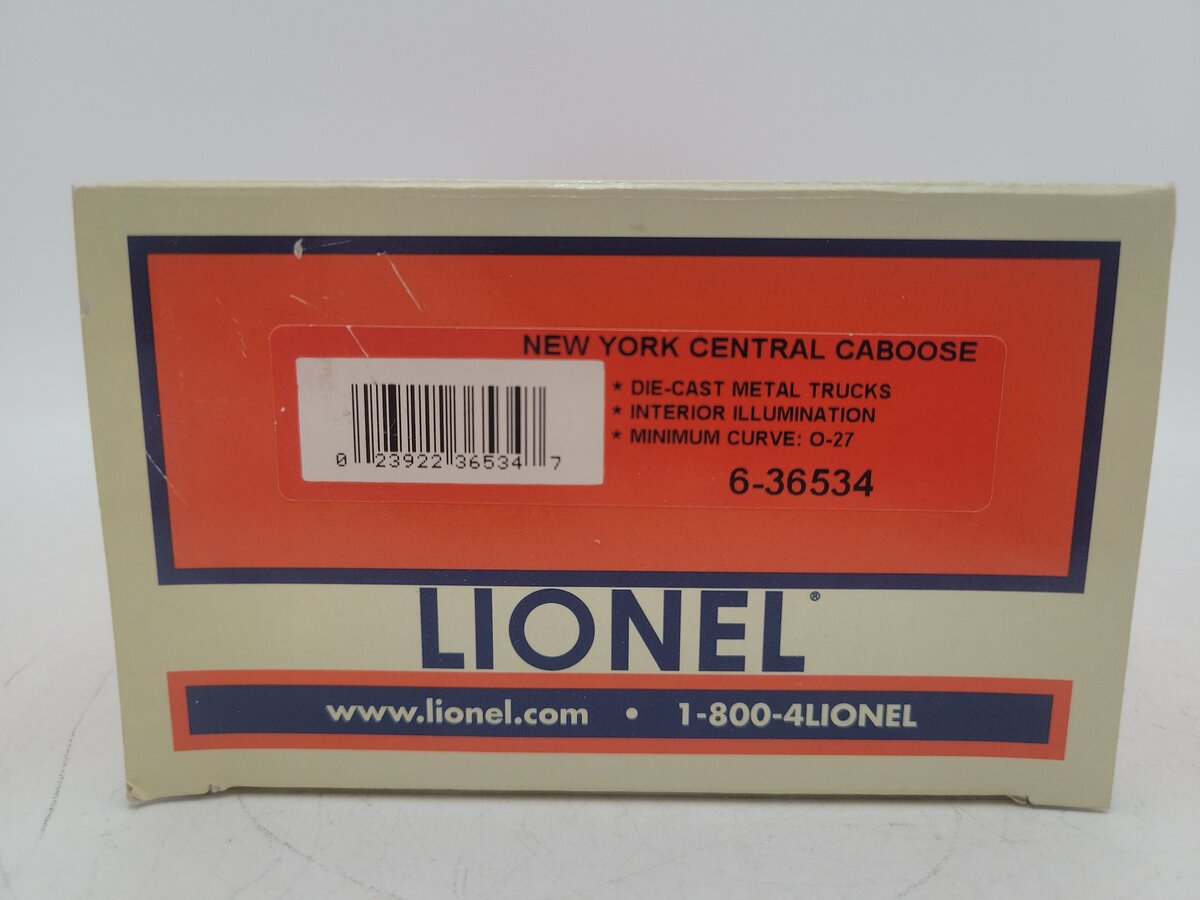Lionel 6-36534 O Gauge New York Central Caboose EX/Box