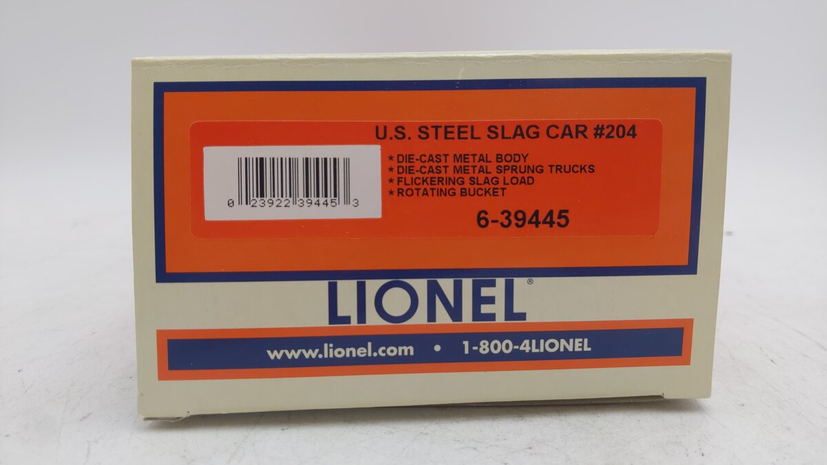Lionel 6-39445 O Gauge US Steel Slag Car #204 EX/Box