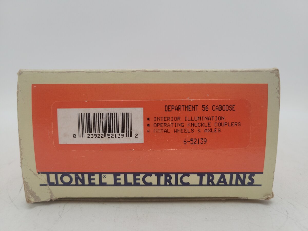 Lionel 6-52139 O Gauge Department 56 Caboose #6256 EX/Box