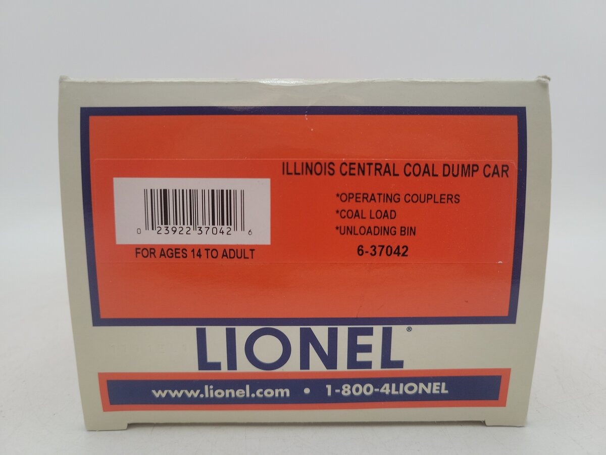 Lionel 6-37042 O Gauge Illinois Central Coal Dump Car EX/Box