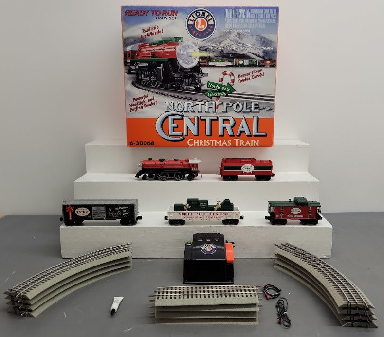 Lionel 6-30068 O Gauge North Pole Central Steam Train Set EX/Box