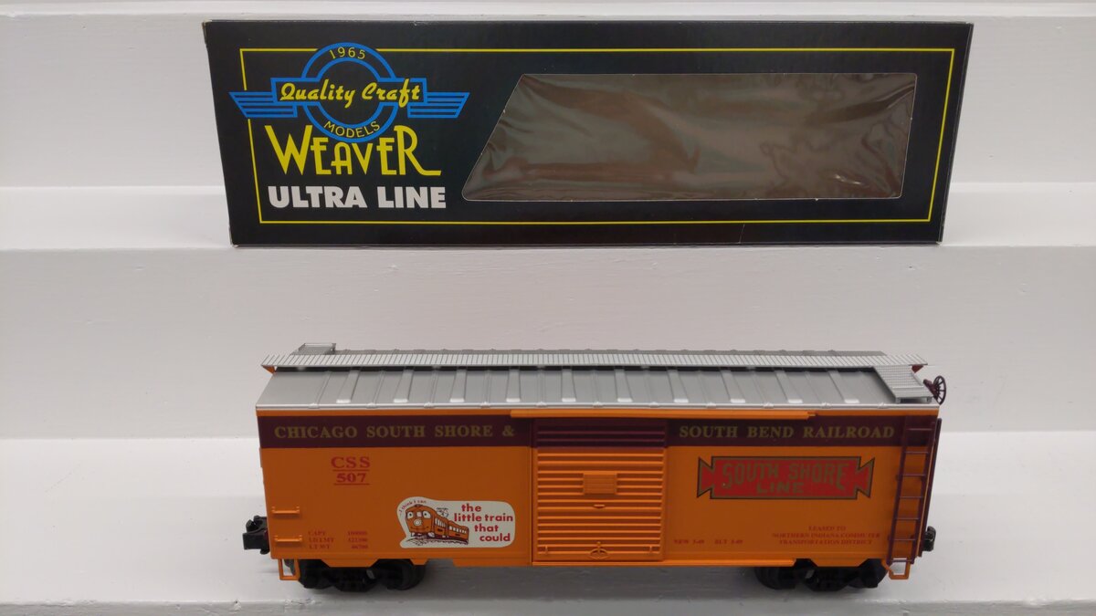 Weaver U2143LD Chicago South Shore 40' Boxcar #507 EX/Box