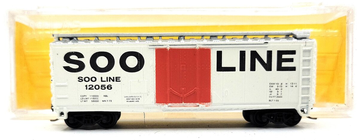 Atlas 3323-2.50 N Scale SOO Line 40' Plug Door Boxcar #12056 LN/Box