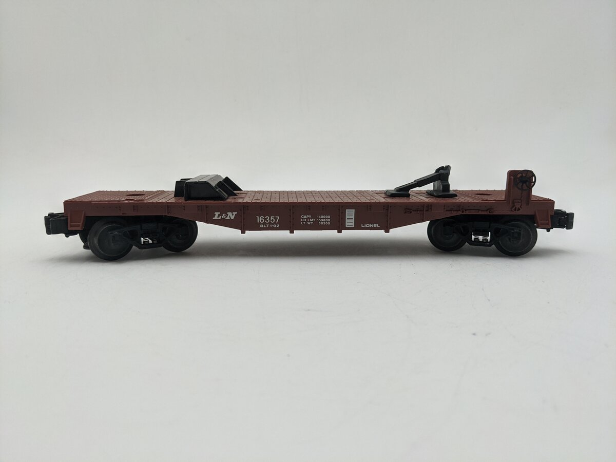 Lionel 6-16357 O Gauge Louisville and Nashville Flatcar w/Trailer EX